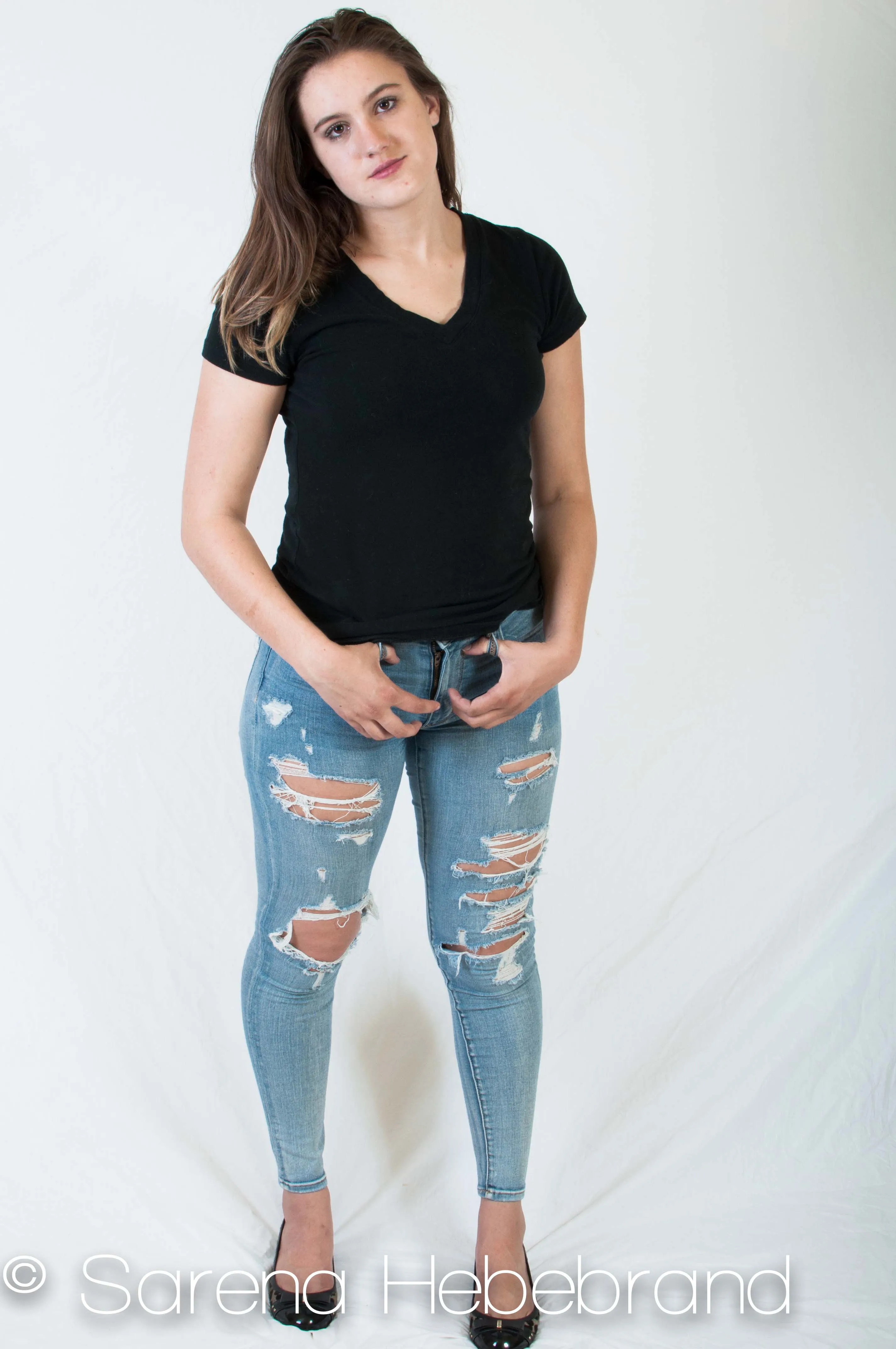 Portrait photography - woman in black shirt