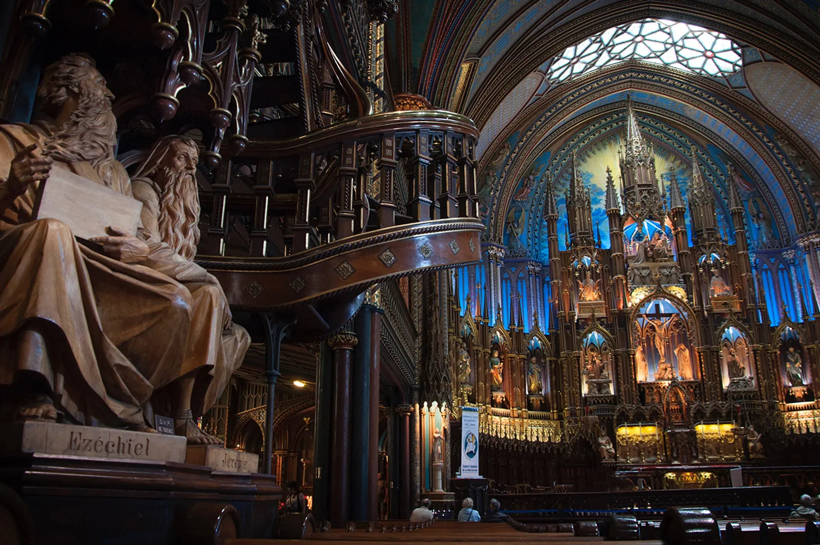 Travel - cathedral interior with ornate Gothic details